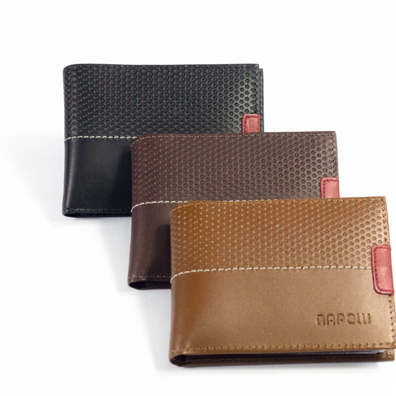 Carteira Masculina de Couro Napolli Natural Elite