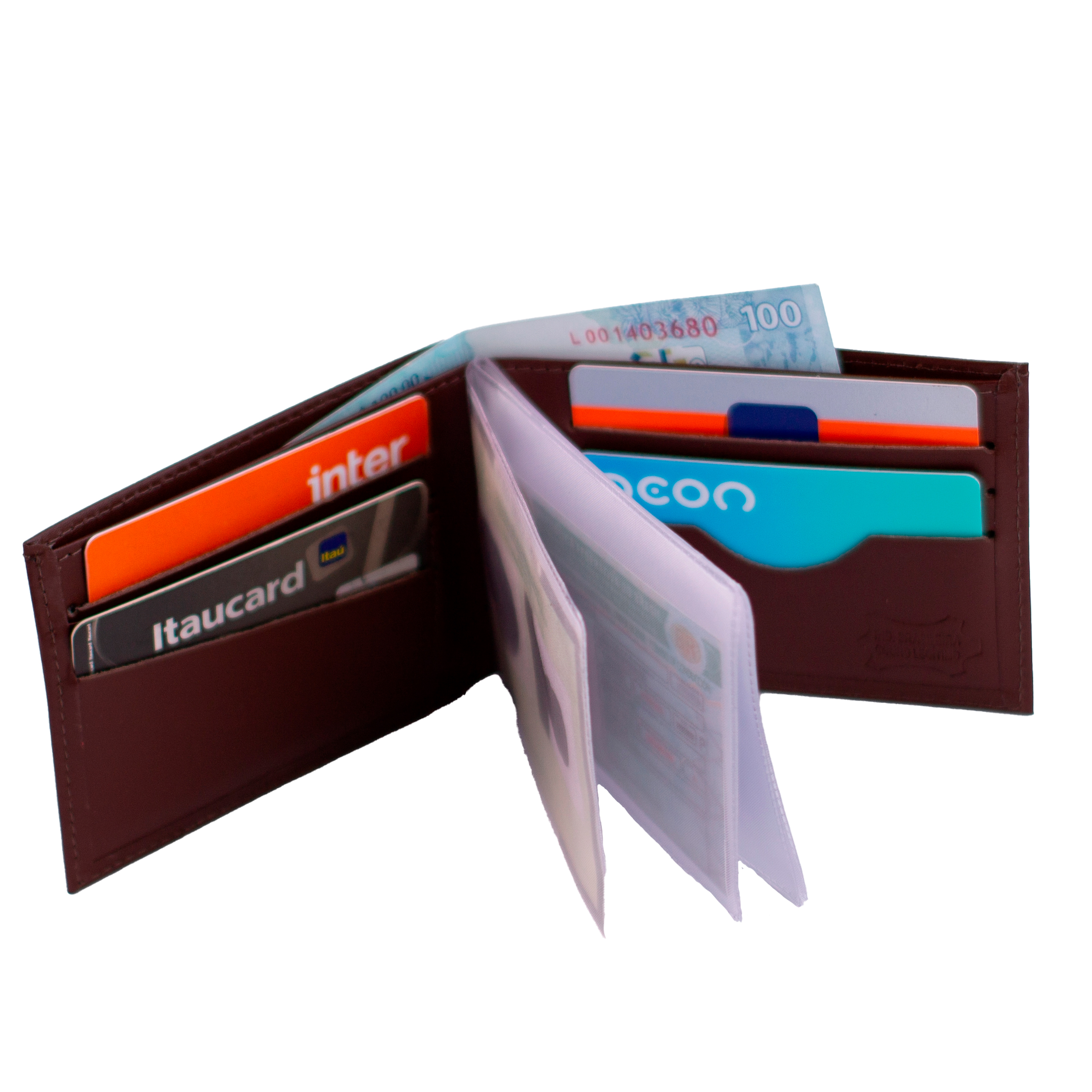 Carteira Masculina de Couro Status Compact - Image 4